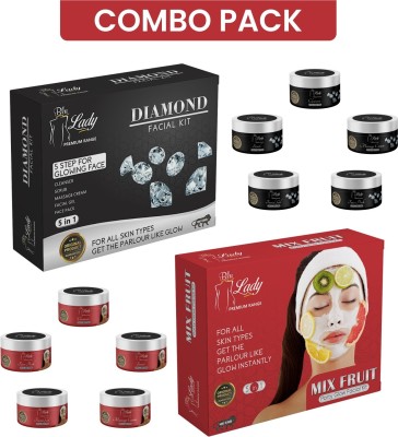 Blu lady DIEMOND AND FRUIT FACIAL KIT(2 x 275 g)