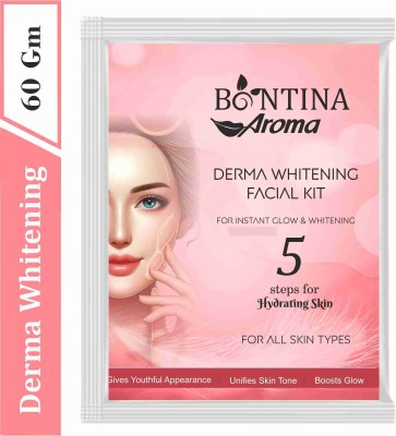 BONTINA Professional Derma Whitening Facial Kit - Cleanser + Scrub + Cream + Gel + Pack(60 g)