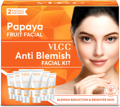 VLCC Papaya Fruit Single Facial Kit For Refreshed & Blemish Free Skin(6 x 10 g)
