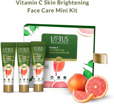 Lotus Botanicals Vitamin C Skin Brightening Face Care Mini Kit(21 g)