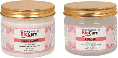 BEAUCODE BioCare Pearl Facial Kit Gel- Scrub For Women & Men For All Skin Types(2 x 500 ml)
