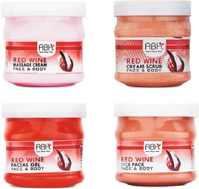 ABH Red Wine Radiance & Skin Renewal Antioxidant Facial Kit(4 x 200 g)