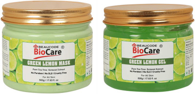 BEAUCODE BioCare Green Lemon Facial Kit Mask and Gel(2 x 500 ml)