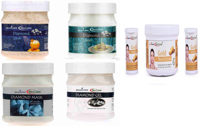BEAUCODE BioCare Diamond Facial Kit 250ml with Gold Bleach Cream 300ml(5 x 260 ml)