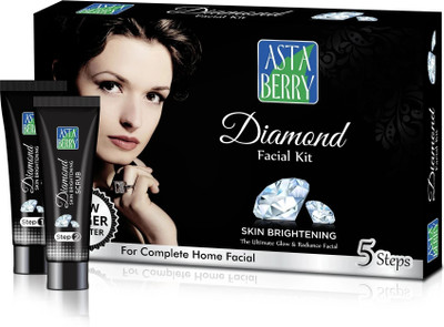 ASTABERRY Diamond Mini Facial Kit, 5 Steps for Skin Brightening 100gm(100 g)