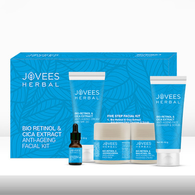 Jovees Herbal Bio-Retinol Anti Ageing Facial Kit For Signs of Ageing Wrinkles, Fine Lines(215 g)