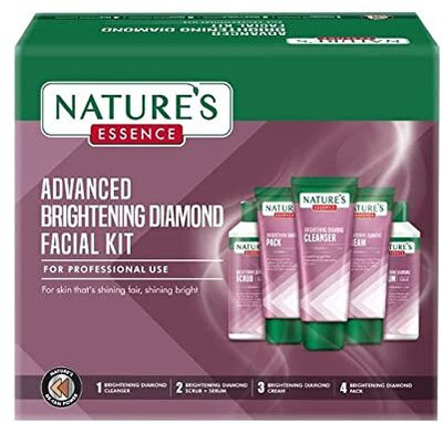 Nature's Essence Advanced Brightening Diamond Facial Kit 452gm for Skin Shining & Bright(5 x 90.4 g)