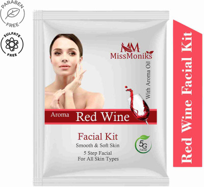 MISSMONIKS Red Wine Facial Kit 60 gm(5 x 12 g)