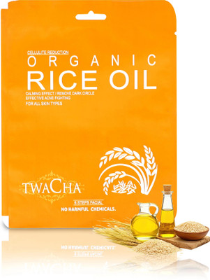 TWACHA 6 Steps Organic Rice Oil Facial Kit | Remove Dark Patches & Hyperpigmentation(6 x 8.83 g)
