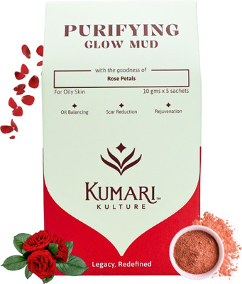 Kumari Kulture Purifying Glow Mud | Rose & Multani Mitti | Oil Control Face Pack(50 g)