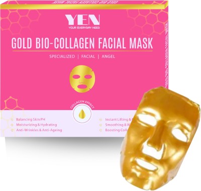 YEN Gold Bio-collagen Face Mask For Glowing Skin, Gold face Pack for Glowing Skin(2 x 30 ml)