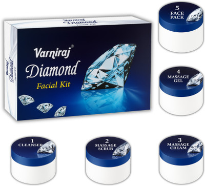 Varniraj Diamond Facial Kit for Women & Men | Skin Whitening, Brightening & Glow Care(85 g)
