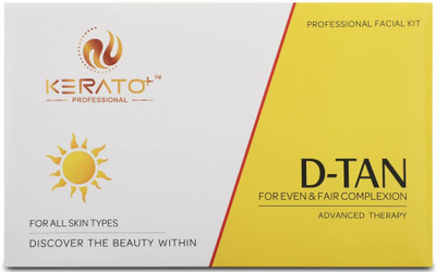 KERATOPLUS PROFESSIONAL D-TAN Facial Kit | For All Skin Types | For Even And Fair Complexion(6 x 44.17 g)