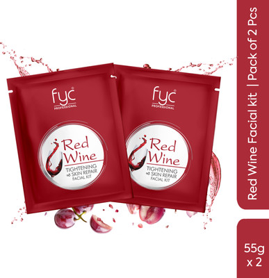 FYC PROFESSIONAL Red Wine Facial Kit - (55g x 2)(2 x 55 g)