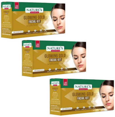 Nature's Essence GLOWING GOLD FACIAL NENO KIT 20 GM EACH (PACK OF 3)(3 x 20 g)