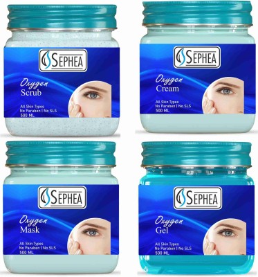 SEPHEA Professional Oxy Kit 2000ml - Scrub + Cream + Pack + Gel 500mlx4(4 x 500 ml)