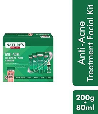 Nature's Essence Anti-Acne Treatment Facial With Eugenol, White 200gm+80ml(6 x 46.67 ml)