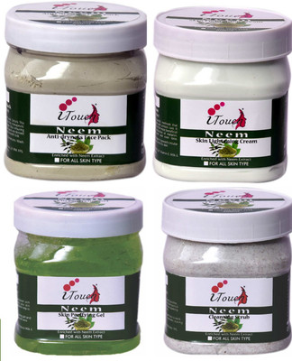 I TOUCH Herbal Neem Scrub + Cream + Pack + Gel 500 ml x 4(4 x 500 ml)