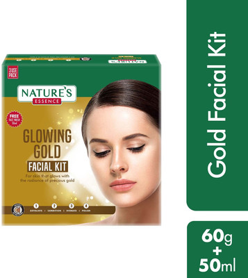 Nature's Essence Glowing Gold Facial Kit 60gm+15ml(5 x 15 ml)