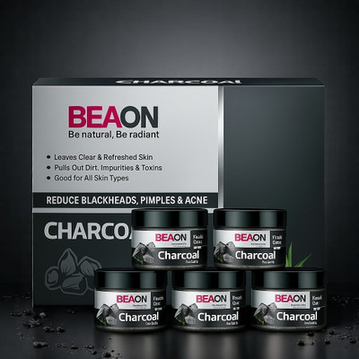 Beaon RadiantTouch Charcoal Infused Skin Detox and Facial Glow Kit for Ultimate Purity(250 g)
