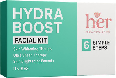 Her Hydra Boost 6 Steps Facial Kit For Multi-Level Skin Hydration And Rejuvenation(55 g)
