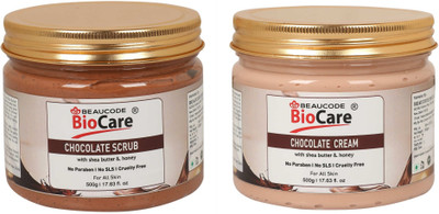 BEAUCODE BioCare Chocolate Facial kit Cream-Scrub For Women & Men For All Skin Types(2 x 500 ml)