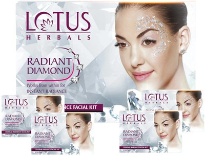 LOTUS Radiant Diamond Cellular Radiance Facial Kit (( 37g*4 ))(4 x 36 g)