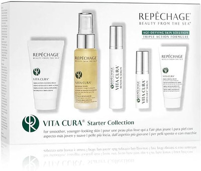Repechage Vita Cura 5 Facial Kit Cleansing Cream, Toner & Serum, Opti Serum, Firming Cream(5 x 49 g)