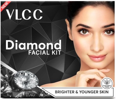 VLCC Diamond Facial Kit | Skin purifying with Parlour Glow | Improves Brightens,(60 g)