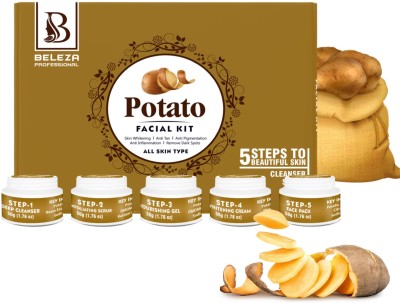 Beleza professional Potato Facial kit (275 g) for spotless clear Skin .(5 x 55 g)