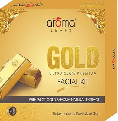 alaroma Aroma Leafs Gold Facial Kit – 125.0 mL of Pure Glow Power(125 ml)