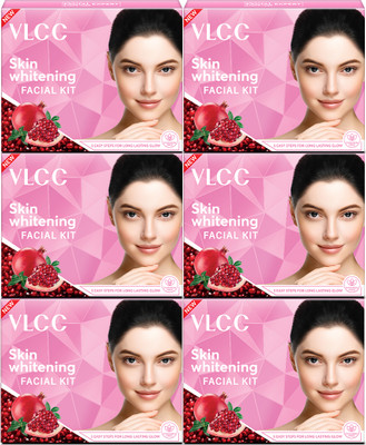 VLCC Skin Whitening Facial Kit - Minimizes Pores, Brightens Skin(6 x 25 g)