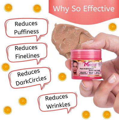 Mexico herbs PURE FRUITE Under eye cream, Dark circle remover, Removes puffiness, Men & women(20 g)