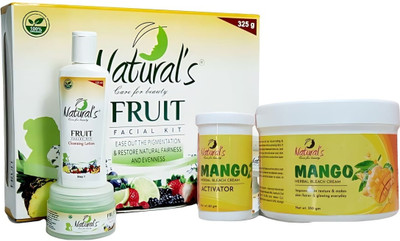 Natural's Care for Beauty Natural's Fruit Facial Kit + Mango Bleach cream Combo Pack of 2(2 x 175 g)