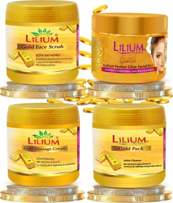 LILIUM Radiance Perfect Glow Gold Facial Kit(4 x 900 g)