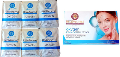 TOPMAX REAL AROMA OXYGEN FACIAL KIT 6 HYGENIC FACIAL IN 1 PACK(400 g)