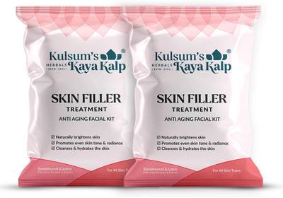 Kulsum's Kaya Kalp Skin Filler Treatment Anti-Aging Facial Kit 7 in 1(Combo Pack) | All Skin Types(2 x 40 g)
