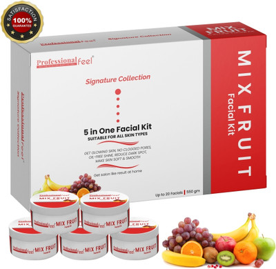 PROFESSIONAL FEEL SIGNATURE COLLECTION FRUIT FACIAL KIT WITH 5 STEP ,INSTANT GLOW(550 g)