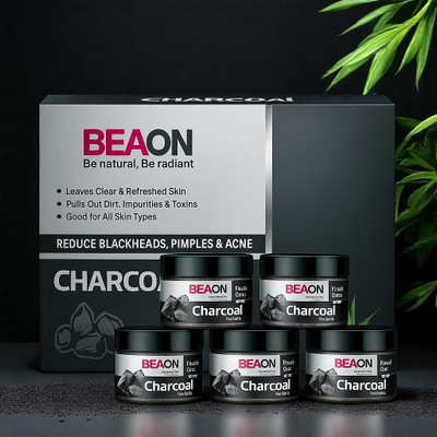 Beaon Glow Boost Charcoal Facial Kit with Natural Skin Detox Formula(250 g)