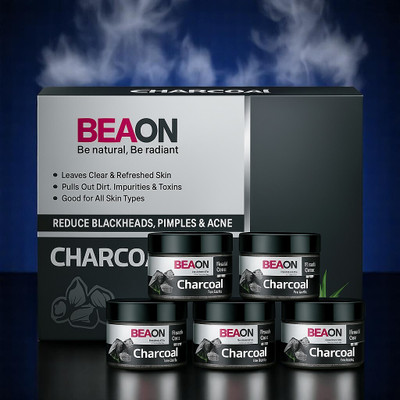 Beaon Charcoal Facial Kit for Men & Women – Glow Boost & Skin Detox(250 g)