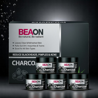 Beaon Charcoal Facial Kit for Men & Women, Deep Clean Skin Care Solution(250 g)
