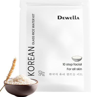 DEWELLA 10 Step Korean Rice Water Facial Kit | Brighten & Hydrating care for Glass Skin(100 g)