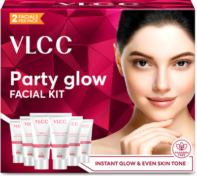 VLCC Party Glow Facial Kit | For Party Ready | Anytime & Anywhere(6 x 10 g)