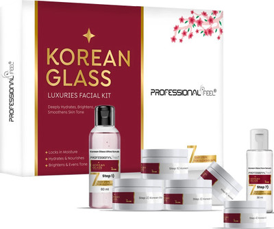 PROFESSIONAL FEEL KOREAN GLASS FACIAL, LUXURIES FACIAL FOR WOMEN & MEN SKIN FAIRNESS (Set of 7)(610 g)