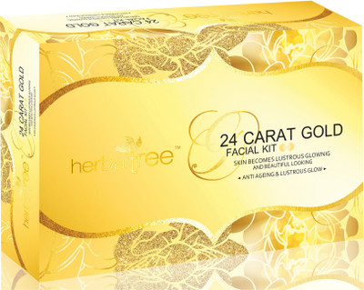Herbal Tree 24 Carat Gold Facial kit For Anti-Ageing & Lustrous Glow(530 g)