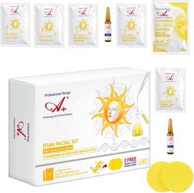 A+ Dtan Korean Glass Facial Monodose Kit - 2 FREE Magical Sponge Inside | 8 Steps(41 g)