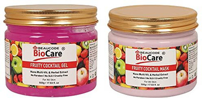 BEAUCODE BioCare Fruity Cocktail Facial Kit Gel and Mask(2 x 500 ml)