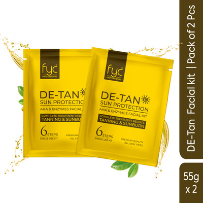 FYC PROFESSIONAL DE-TAN Sun Protection AHA & Enzymes Facial Kit(2 x 27.5 g)