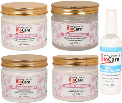BEAUCODE BioCare Body Polishing Facial Kit 500 ml Each With Deep Cleansing Milk 100ml||(5 x 420 ml)