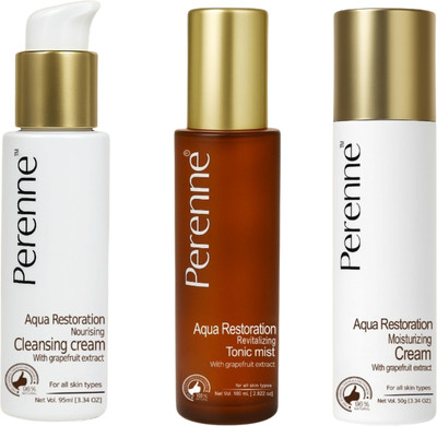 Perenne CTM Kit with Cleansing Cream, Tonic Mist and Moisturizing Cream (Combo Pack)(3 x 150 ml)
